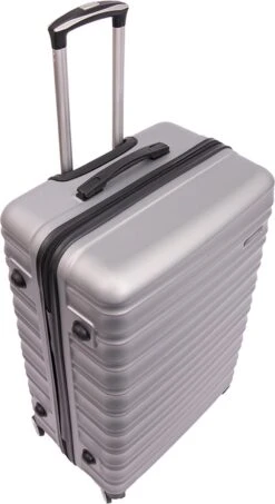 Tobeyz - Kofferset - 3-delig Grijs Handbagage - Verrijdbaar Op 4 Wielen - Stevig ABS - Lichtgewicht, Hardshell -Beroemde Bagage Winkel 655x1200