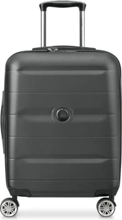 Delsey Comete Plus Slim Cabin Trolley Case - 55 Cm - Black