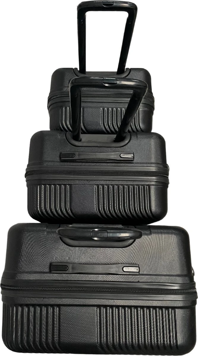 Ganz-Kofferset-3-delig-Zwart-Abs-Lichtgewicht-Trolley 6 Ganz-Kofferset-3-delig-Zwart-Abs-Lichtgewicht-Trolley - Afbeelding 4