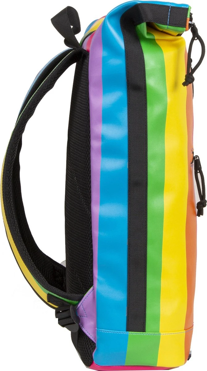 New Rebels® Mart - Rugtas - Regenboog - Waterbestendig - Roll-top - 151413121087.9 - 35x10x46cm - Rugzak / Backpack 4 New Rebels® Mart - Rugtas - Regenboog - Waterbestendig - Roll-top - 151413121087.9 - 35x10x46cm - Rugzak / Backpack - Afbeelding 2
