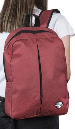 SafeSave Rugtas – Waterafstotende Schooltas Met Laptop Vak En Usb Aansluiting – Schoudertas – 15.6 Inch – Rood -Beroemde Bagage Winkel 696x1200 4