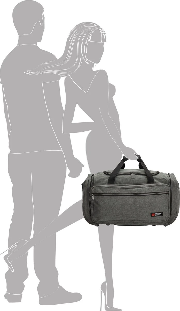 Enrico Benetti Montevideo 35314 Reistas/sporttas S - Grijs 4 Enrico Benetti Montevideo 35314 Reistas/sporttas S - Grijs - Afbeelding 2