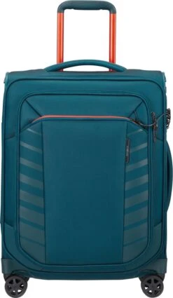 Samsonite Reiskoffer Met Laptopvak - Respark Spinner 55/20 Strict (Handbagage) Grey Print -Beroemde Bagage Winkel 698x1200