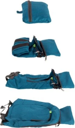 KIKKERLAND Compact Backpack - Foldable / Easily Take With You Anywhere! - Great For Travel, Shopping & Outdoor Adventures - Made From Strong 100% Polyester Snow Canvas - 17Liters - 44x28x14cm(18x14x4cm) -Beroemde Bagage Winkel 704x1200 6