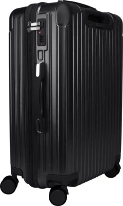 Royal Swiss - Reis Koffer - 56cm - Cijferslot- Lichtgewicht Koffer - 4 Wielen- Zwart -Beroemde Bagage Winkel 716x1200