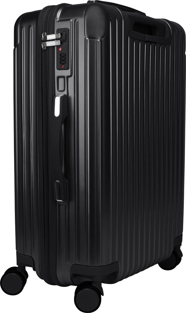 Royal Swiss - Reis Koffer - 76cm - Cijferslot- Lichtgewicht Koffer - 4 Wielen- Zwart 13 Royal Swiss - Reis Koffer - 76cm - Cijferslot- Lichtgewicht Koffer - 4 Wielen- Zwart - Afbeelding 11