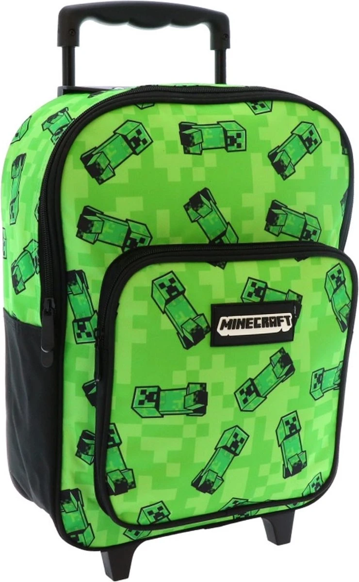 Minecraft Jongens Trolley 29x15x38 Groen 3 Minecraft Jongens Trolley 29x15x38 Groen