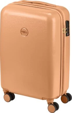Princess Traveller Harlem - Handbaggage Koffer - Recycled PET - Camel - S (55cm) -Beroemde Bagage Winkel 767x1200