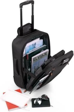Gabol - Piloto Roma - Handbagage Laptop Rugzaktrolley - Zwart -Beroemde Bagage Winkel 792x1200 4