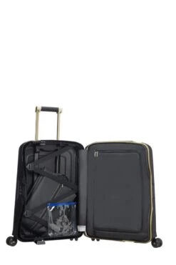 Samsonite Reiskoffer - S'Cure Dlx Spinner 55/20 (Handbagage) Black/Gold Deluscious -Beroemde Bagage Winkel 799x1200 86