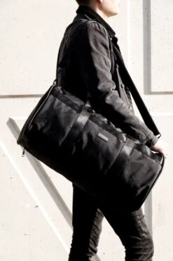 Norlander Twill Weekendtas 50L - Rugtas - Met Draagriem - Zwart -Beroemde Bagage Winkel 800x1200 100