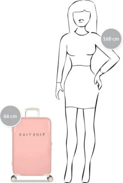 SUITSUIT - Fabulous Fifties - Papaya Peach - Reiskoffer (66 Cm) -Beroemde Bagage Winkel 807x1200 2