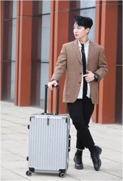 Design Handbagage Reiskoffer 20'', 50.8 Cm Cabinbag, Spinner , Aluminium Magnesium Alloy Frame Koffer, (LIGHT GRIJS) -Beroemde Bagage Winkel 814x1200 1