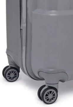 ©TROLLEYZ - Venice No.10 - Trolley - 55cm Met TSA Slot - Dubbele Wielen - 360° Spinners - 100% Polypropyleen - Handbagage Koffer In Silver Stone -Beroemde Bagage Winkel 818x1200