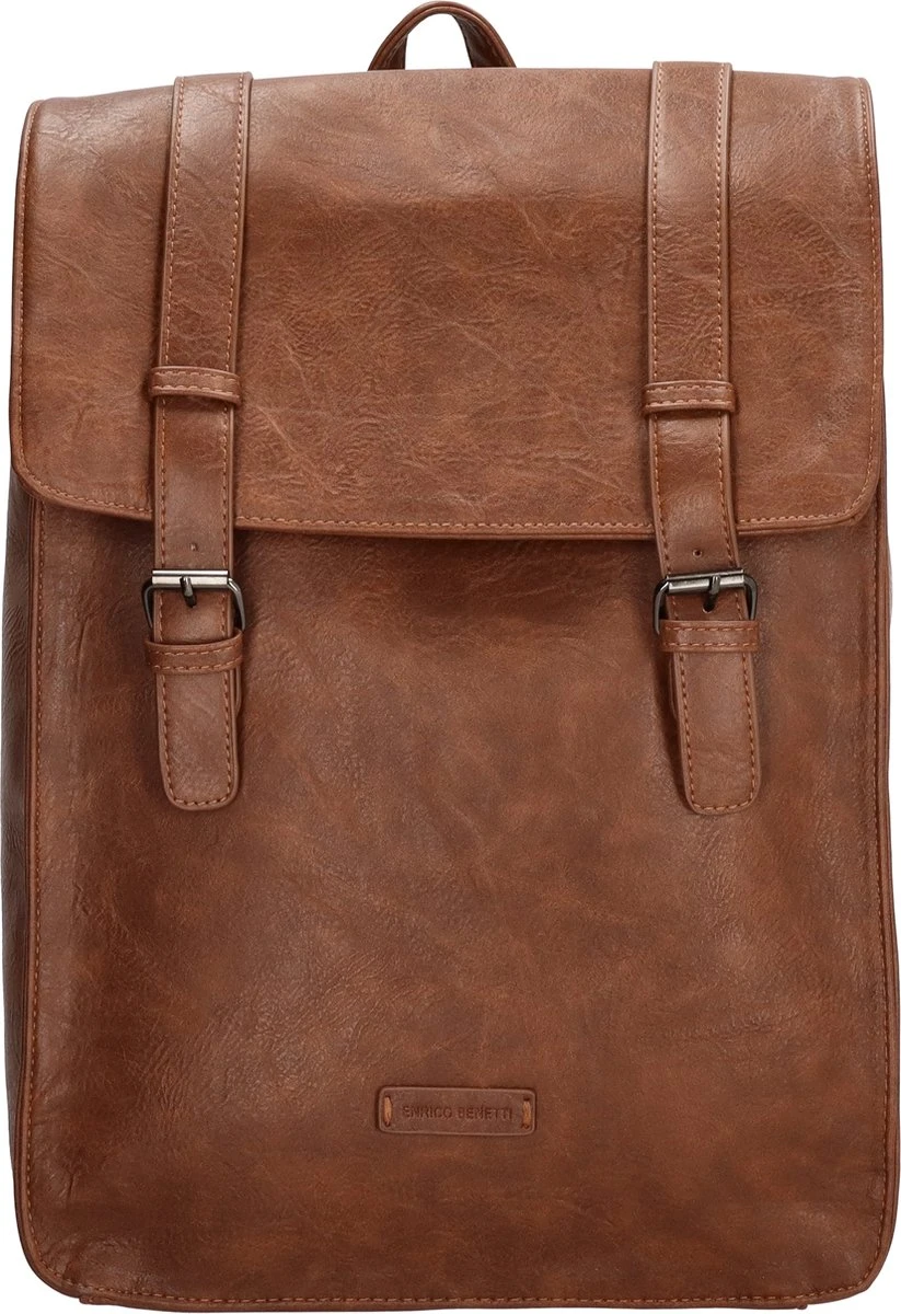 Enrico Benetti Caen 66593 Rugzak Met 14" Laptopvak - Cognac 3 Enrico Benetti Caen 66593 Rugzak Met 14" Laptopvak - Cognac
