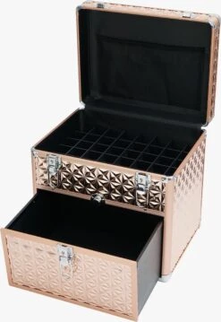 Nagel Beautycase Gouden Kleur - Kapper Beautycase - Nagel - Visagie - Make-up - Cosmetica - Schmink - Beauty Case -Beroemde Bagage Winkel 826x1200 7