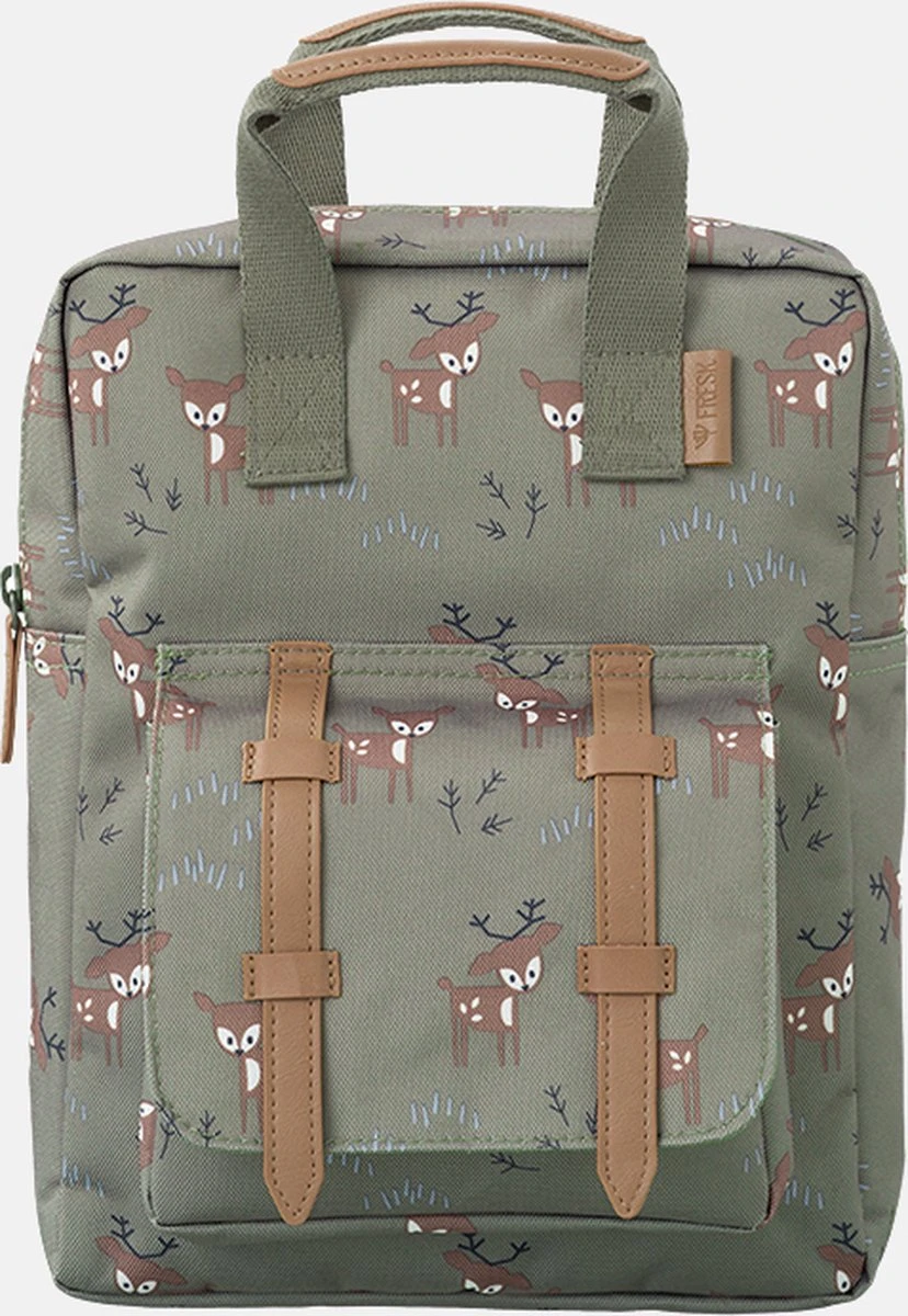 Fresk Kinderrugzak / Rugtas / Schooltas - Fresk - 6 Liter - Vegan - Groen 3 Fresk Kinderrugzak / Rugtas / Schooltas - Fresk - 6 Liter - Vegan - Groen