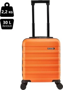 CabinMax Handbagage Koffer - Trolley 30L - Harde Reiskoffer - 45x36x20cm - Lichtgewicht - Groot Capaciteit - Oranje -Beroemde Bagage Winkel 843x1200