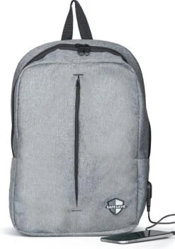 SafeSave Rugtas – Waterafstotende Schooltas Met Laptop Vak En Usb Aansluiting – Schoudertas – 15.6 Inch – Licht Grijs 18 SafeSave Rugtas – Waterafstotende Schooltas Met Laptop Vak En Usb Aansluiting – Schoudertas – 15.6 Inch – Licht Grijs -Beroemde Bagage Winkel 843x1200 6