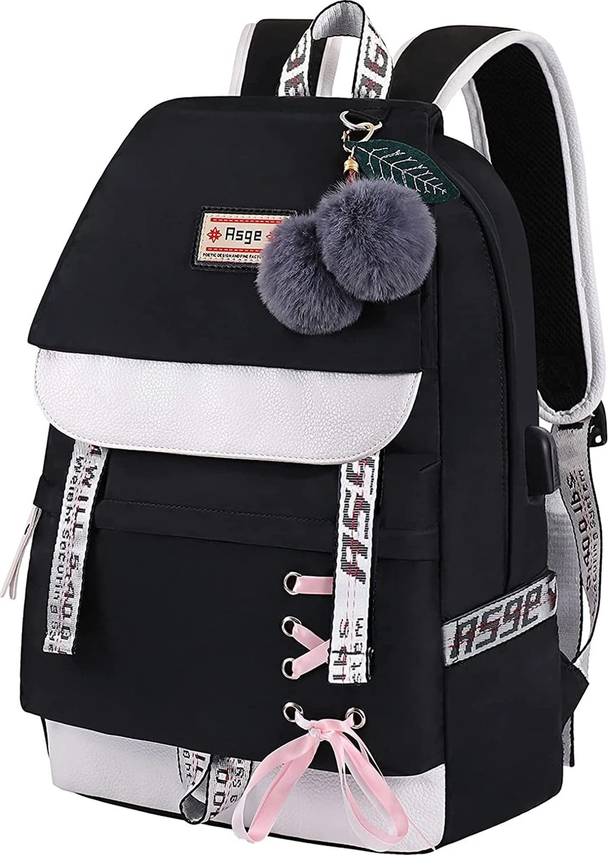 Ekuizai Hippe Meiden Schooltas / Rugzak Roze 3 Ekuizai Hippe Meiden Schooltas / Rugzak Roze