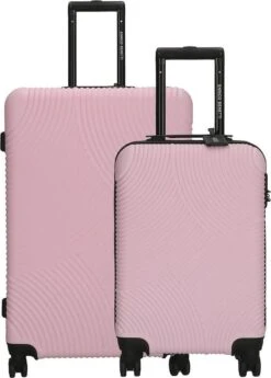 Enrico Benetti Louisville Kofferset Tweedelig - 39040-02 - Roze -Beroemde Bagage Winkel 858x1200 1