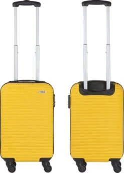 TravelZ Horizon Handbagagekoffer - 54cm Handbagage Trolley Met Gevoerde Binnenkant - Geel 11 TravelZ Horizon Handbagagekoffer - 54cm Handbagage Trolley Met Gevoerde Binnenkant - Geel -Beroemde Bagage Winkel 865x1200