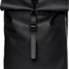 Rains Rolltop Rugzak Mini 9 Liter - Zwart -Beroemde Bagage Winkel 869x1200 4