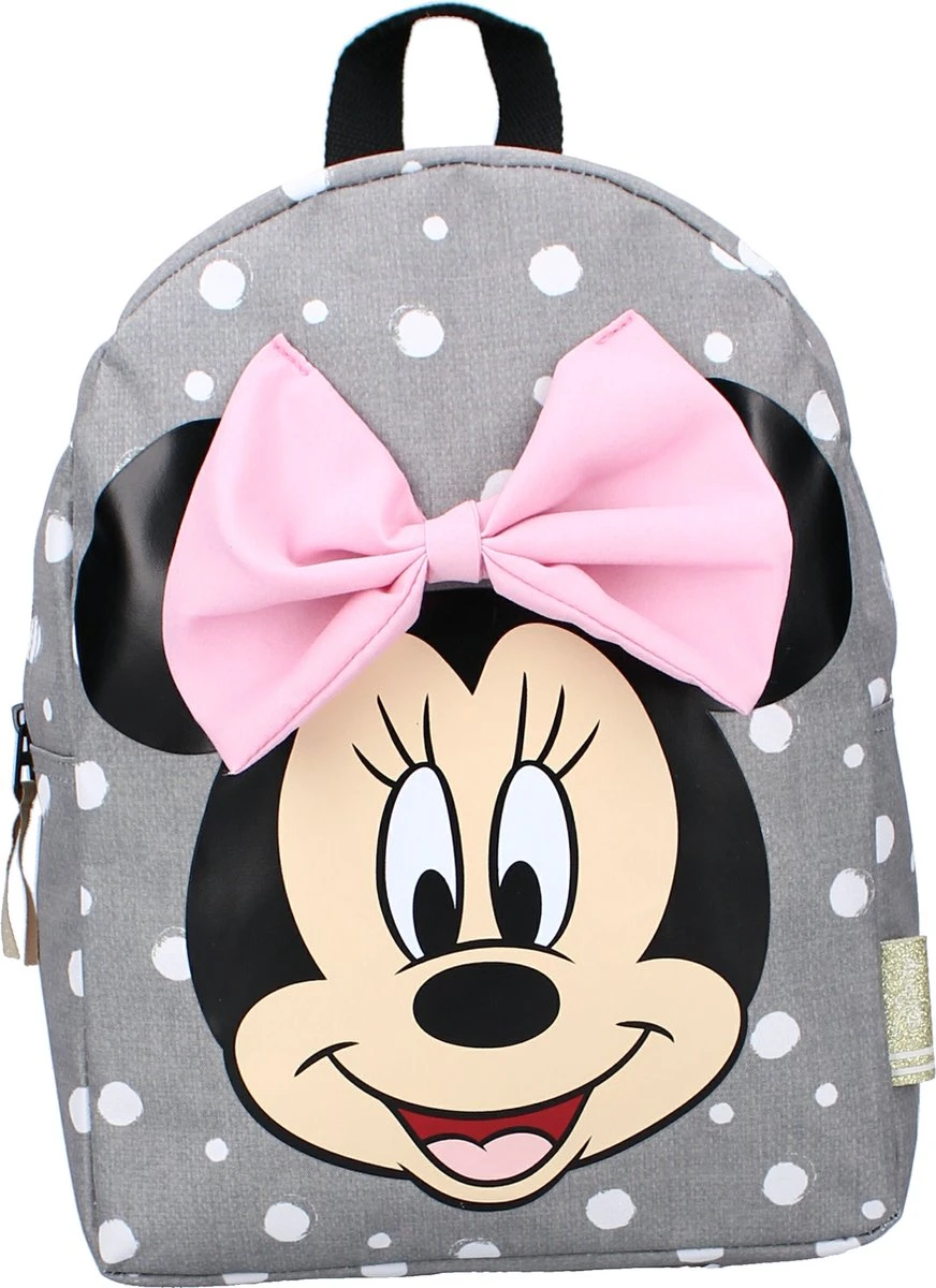 Minnie Mouse Let's Do This Rugzak - Grijs - Stippen 3 Minnie Mouse Let's Do This Rugzak - Grijs - Stippen
