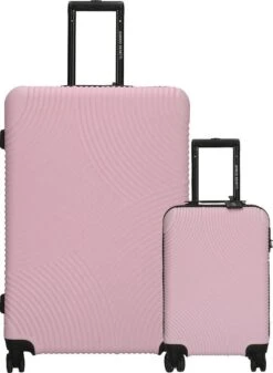 Enrico Benetti Louisville Kofferset Tweedelig - 39040-02 - Roze -Beroemde Bagage Winkel 880x1200 1