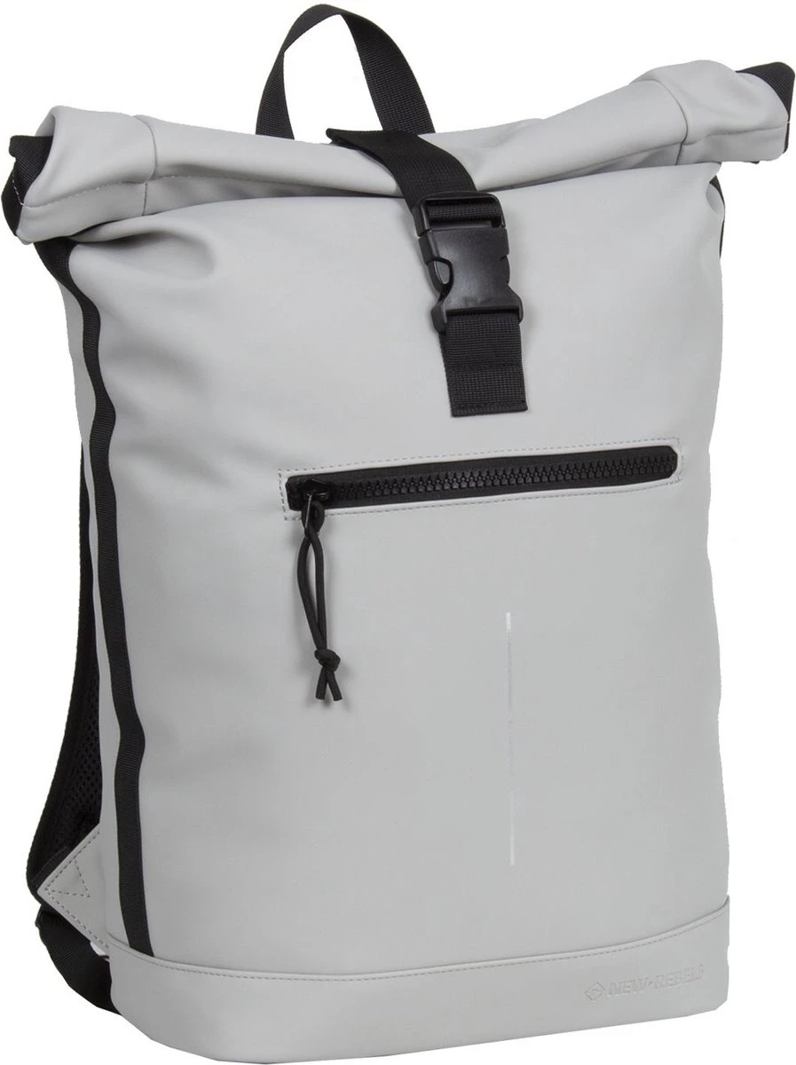 New Rebels® Mart - Rugtas - Grijs - Waterbestendig - Roll-top - 15.6151413121087 - 35x10x46cm - Rugzak / Backpack 3 New Rebels® Mart - Rugtas - Grijs - Waterbestendig - Roll-top - 15.6151413121087 - 35x10x46cm - Rugzak / Backpack