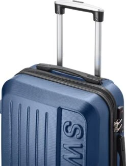 Swiss - Lausanne - Handbagage Koffer - 4 Wielen - TSA-Cijferslot - Blauw -Beroemde Bagage Winkel 906x1200 2