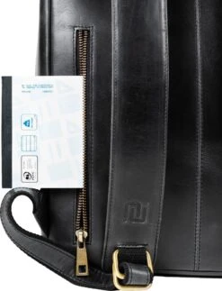 NEGOTIA Alpha - Leren Laptop Rugzak Dames En Heren - Leren Rugtas - 100% Luxe Top-Grain Leer - Zwart -Beroemde Bagage Winkel 918x1200 5
