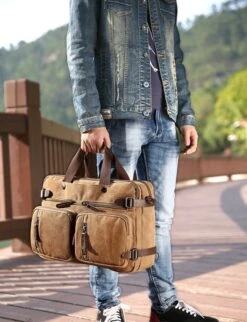 Laptoptas - 3in1- 15Inch - Blauw - 15 Vak - Canvas - Leer -Beroemde Bagage Winkel 920x1200 5