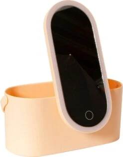 Peach Beauty Luxe Reis Beautycase - LED Spiegel - Peach Oranje -Beroemde Bagage Winkel 944x1200 4