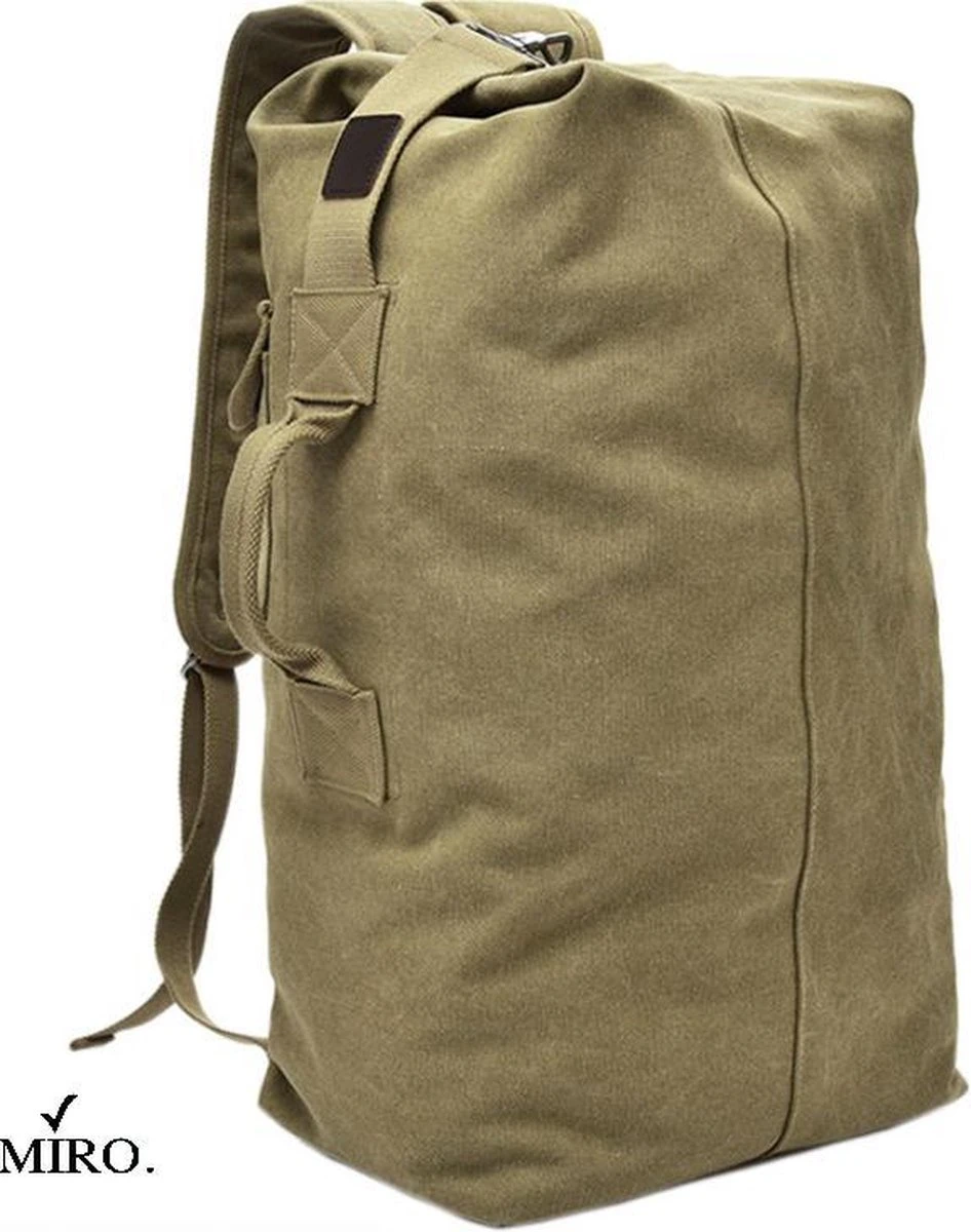 MIRO Luxe Backpack - Rugzak - Grote Capaciteit - Met Zip - 50 Liter - Bruin 3 MIRO Luxe Backpack - Rugzak - Grote Capaciteit - Met Zip - 50 Liter - Bruin