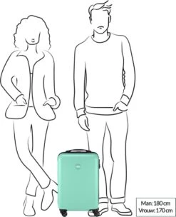 Princess Traveller PT01 - Handbagagekoffer - Peony Pink - S - 55cm -Beroemde Bagage Winkel 975x1200 1