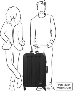 Eastpak TRANZSHELL M Reiskoffer (67 X 42 X 4 Cm) - Black -Beroemde Bagage Winkel 976x1200