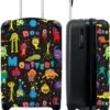 NoBoringSuitcases.com® Koffer - Monster - Kleuren - Kinderen - Ruimte - Past Binnen 55x40x20 Cm En 55x35x25 Cm - Handbagage - Trolley - Fotokoffer - Cabin Size - Print -Beroemde Bagage Winkel 978x1200