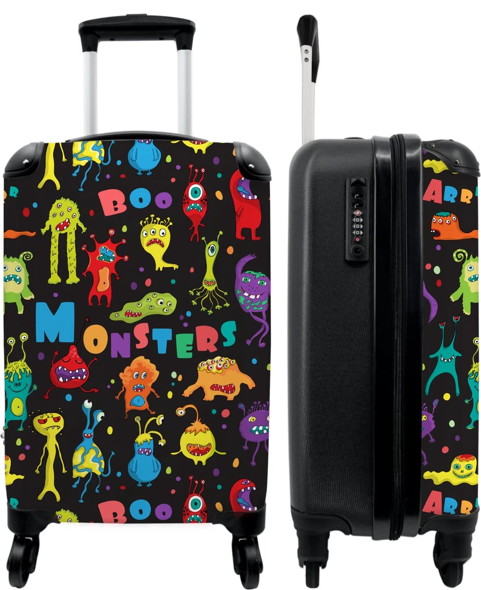 NoBoringSuitcases.com® Koffer - Monster - Kleuren - Kinderen - Ruimte - Past Binnen 55x40x20 Cm En 55x35x25 Cm - Handbagage - Trolley - Fotokoffer - Cabin Size - Print 3 NoBoringSuitcases.com® Koffer - Monster - Kleuren - Kinderen - Ruimte - Past Binnen 55x40x20 Cm En 55x35x25 Cm - Handbagage - Trolley - Fotokoffer - Cabin Size - Print
