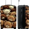 NoBoringSuitcases.com® Koffer Groot - Teddybeer - Knuffel - Bruin - Beer - Trolley Koffer Met TSA-slot - Met Wielen - 90 Liter - Reiskoffer - 66 Cm -Beroemde Bagage Winkel 985x1200 11