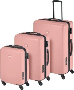 Princess Traveller PT01 - Handbagagekoffer - Peony Pink - S - 55cm -Beroemde Bagage Winkel 989x1200