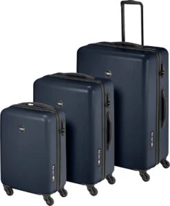 Princess Traveller PT01 - Reiskoffer - Platinum Navy - M - 67cm -Beroemde Bagage Winkel 990x1200