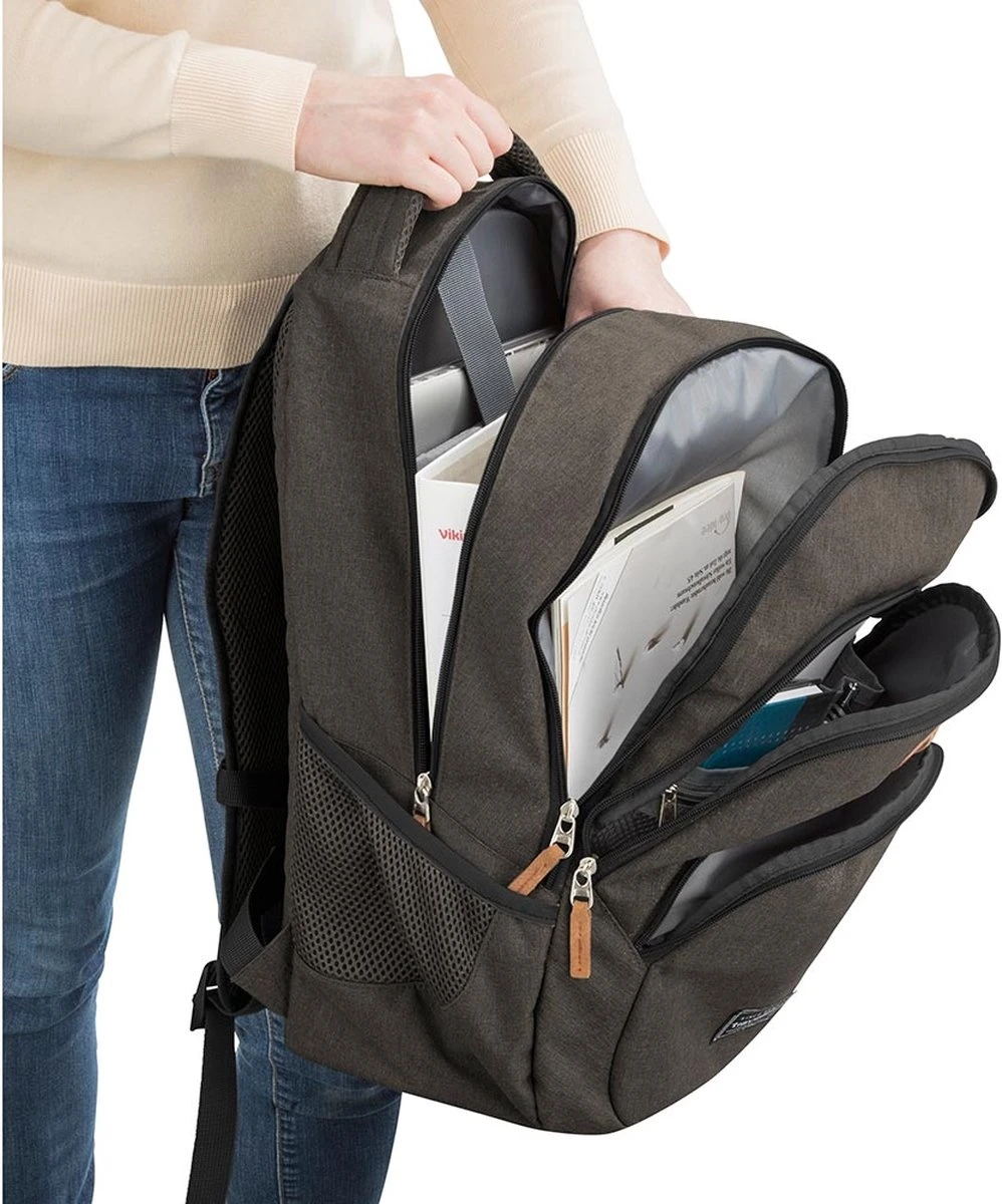 Travelite Basics Backpack Melange Navy/grey 6 Travelite Basics Backpack Melange Navy/grey - Afbeelding 4