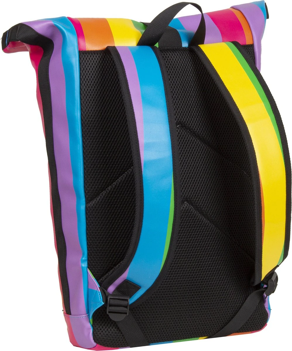 New Rebels® Mart - Rugtas - Regenboog - Waterbestendig - Roll-top - 151413121087.9 - 35x10x46cm - Rugzak / Backpack 5 New Rebels® Mart - Rugtas - Regenboog - Waterbestendig - Roll-top - 151413121087.9 - 35x10x46cm - Rugzak / Backpack - Afbeelding 3